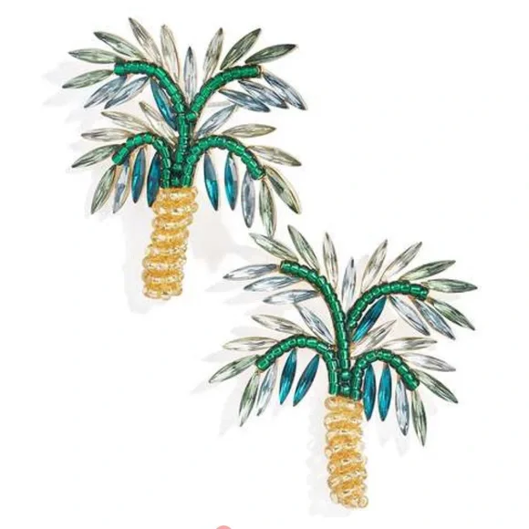 BaubleBar Jewelry Sparkly Palm Tree Statement Earrings Poshmark
